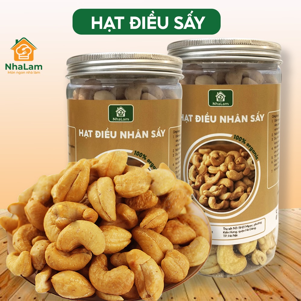 Hạt Điều Nguyên Vị Sấy Sạch Vỏ Thơm Giòn Ăn Kiêng Giảm Cân, Ăn Vặt Mẹ Bầu NHALAM FOOD