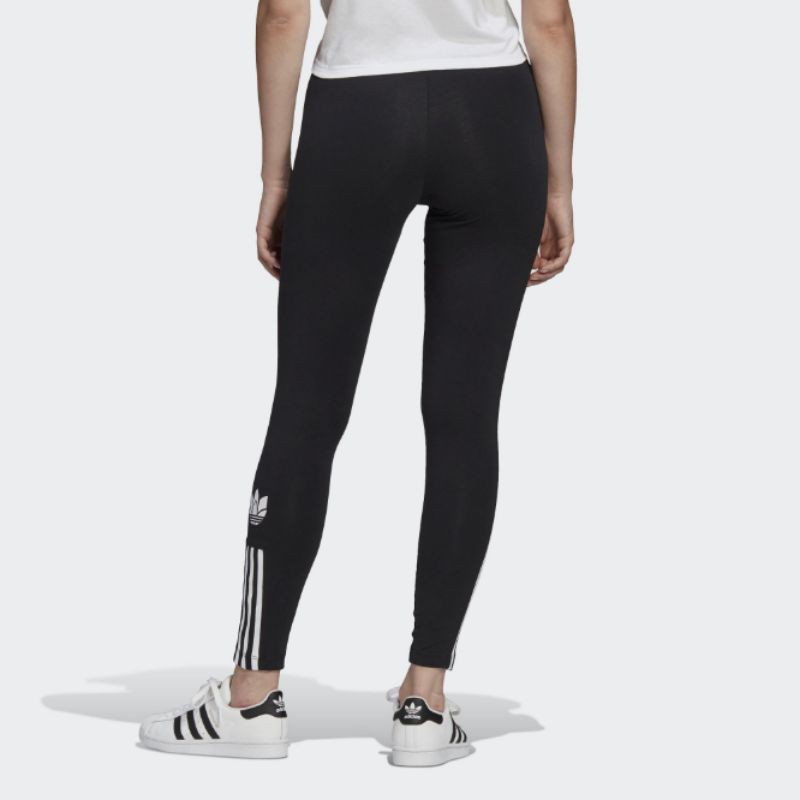 (Hàng chuẩn auth) Quần nỉ adidas dành cho nữ/3D TREFOIL TIGHTS BLACK/ WHITE