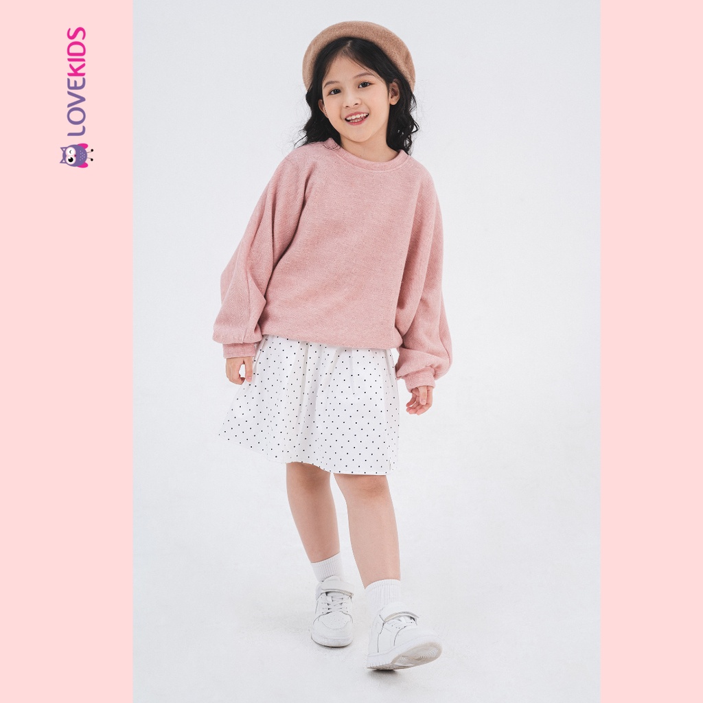Chân váy bé gái khaki chấm bi trắng - Lovekids