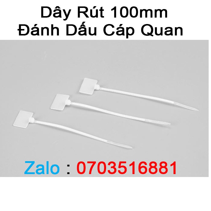 Dây Rút, Dây Thít Nhựa Ô Vuông100mm Dùng Đánh Dấu