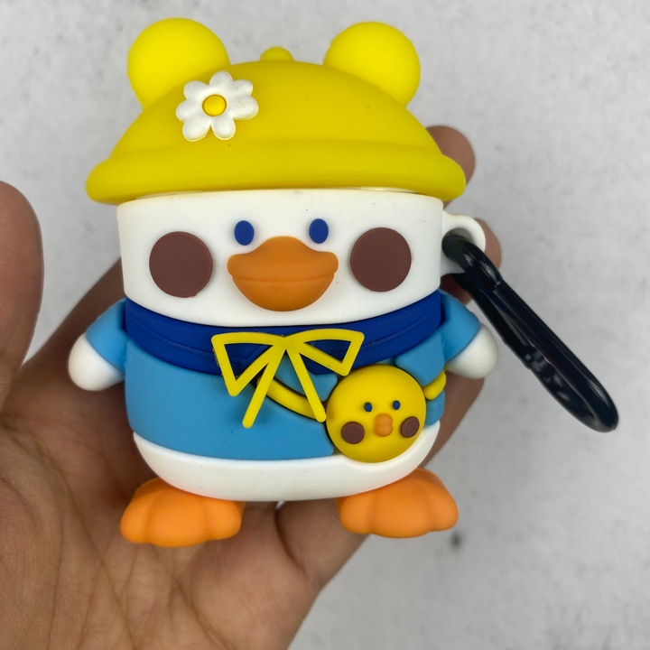 Case Airpods Vịt Mũ Vàng, Ốp Airpods Phong Cách và Dễ Thương cho đủ dòng 1/2/3/Pro - Mã TZAP320