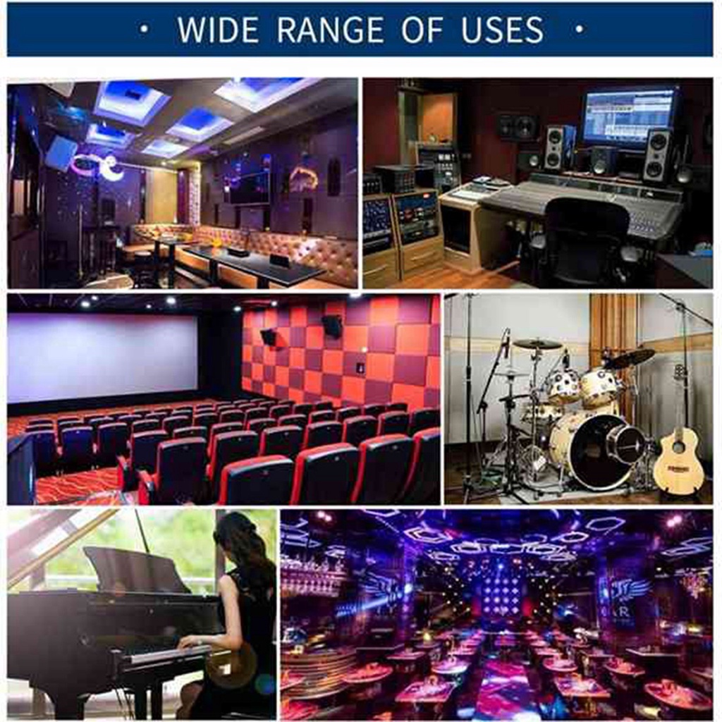 Set 12 Tấm Xốp Cách Nhiệt Tự Dính Chống Dây Dán Tường Acoustic