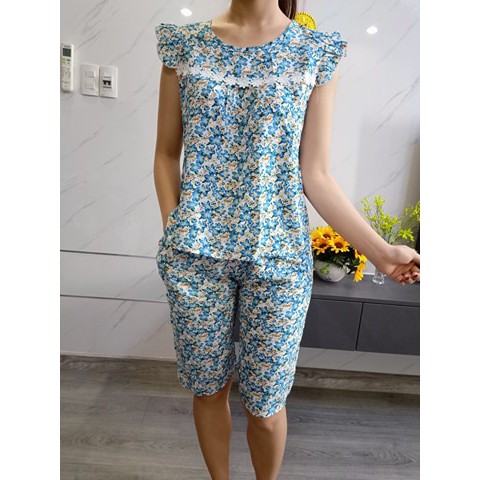 Đồ bộ tole lanh loại 1 cho người lớn quần đùi, lửng, dài từ 45-75kí | BigBuy360 - bigbuy360.vn