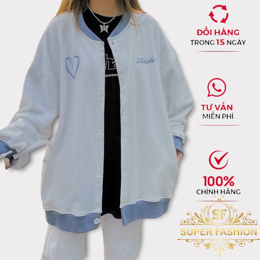 Áo Khoác Nữ Super Fashion Kiểu Dáng Cadigan Vải Nỉ Mền Mịn Mẫu Mới Hot Trend