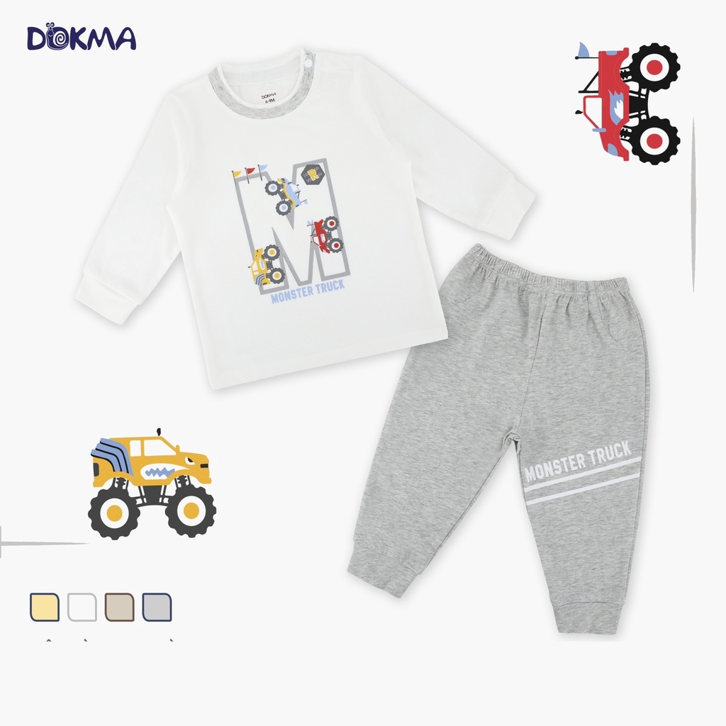 DB1092 Bộ quần áo cài vai dài tay dokma