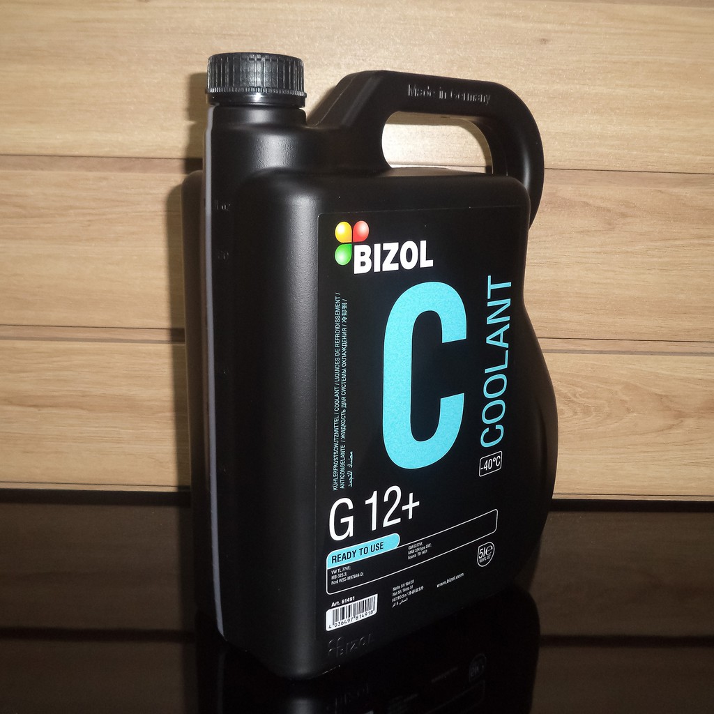 Nước làm mát ô tô xe máy Bizol G12+ (-40) (can 5L)