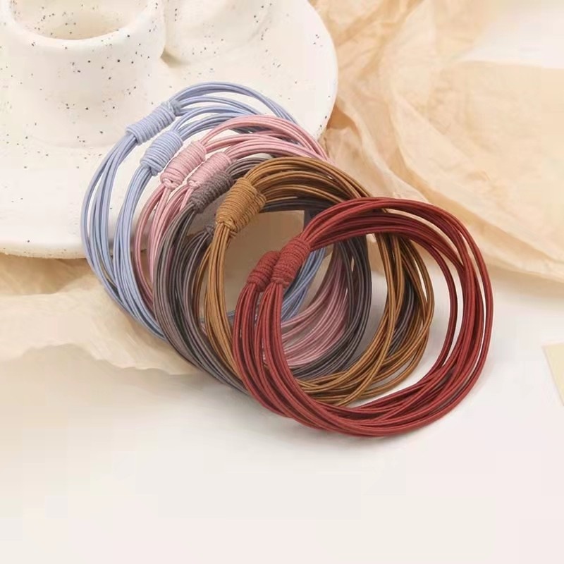 Dây Buộc Tóc Ba Trong Một Co Giãn Phong Cách Hàn Quốc Cho Nữ