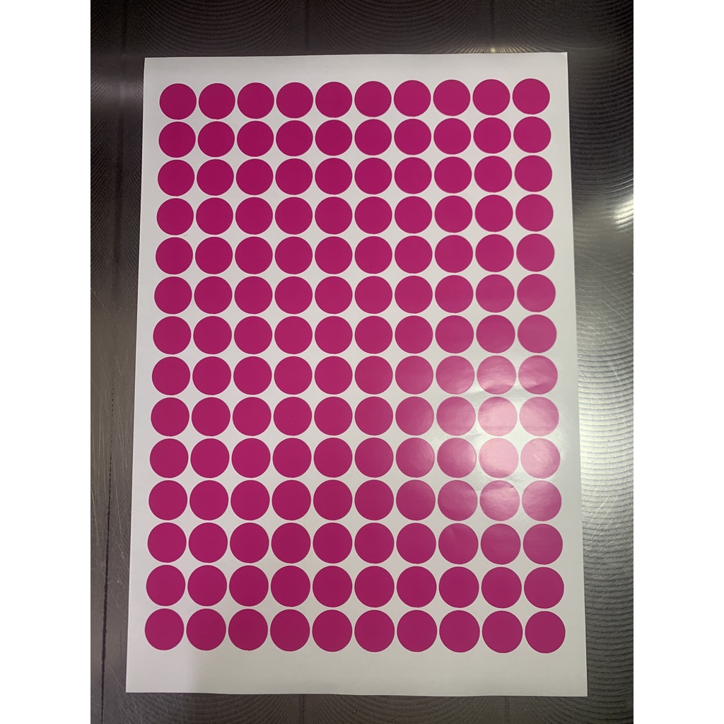 [Giá Tại Xưởng] COMBO 100 tờ (6000- 15000 cái) tem nhãn dán decal hình tròn màu các size 1 cm, 2cm, 3 cm, 4 cm