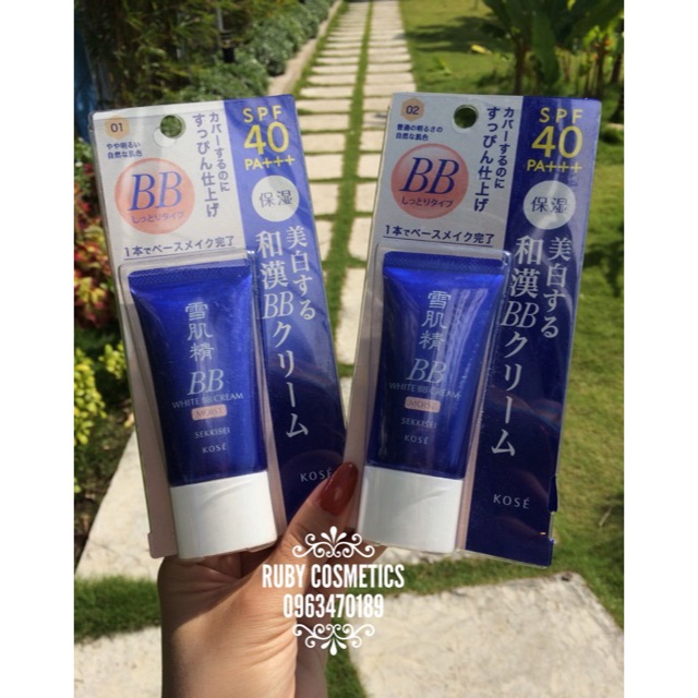 Kem Trang Điểm Kose Sekkisei White BB Cream Moist (30g)