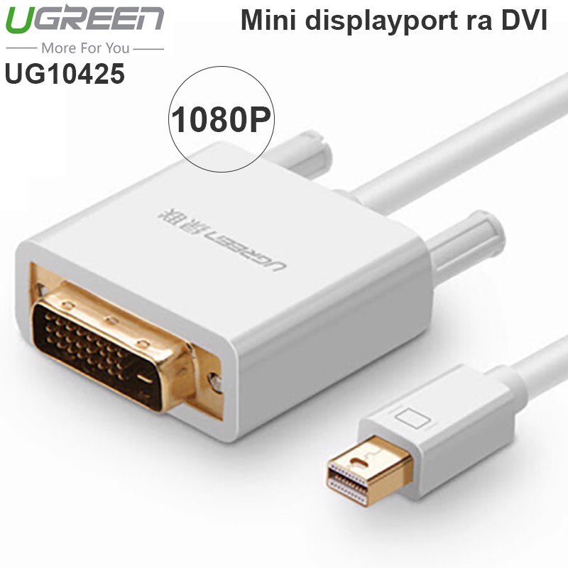Cáp chuyển đổi mini DisplayPort to DVI-D  dài 3m UGREEN MD102 10425   - Hàng chính hãng
