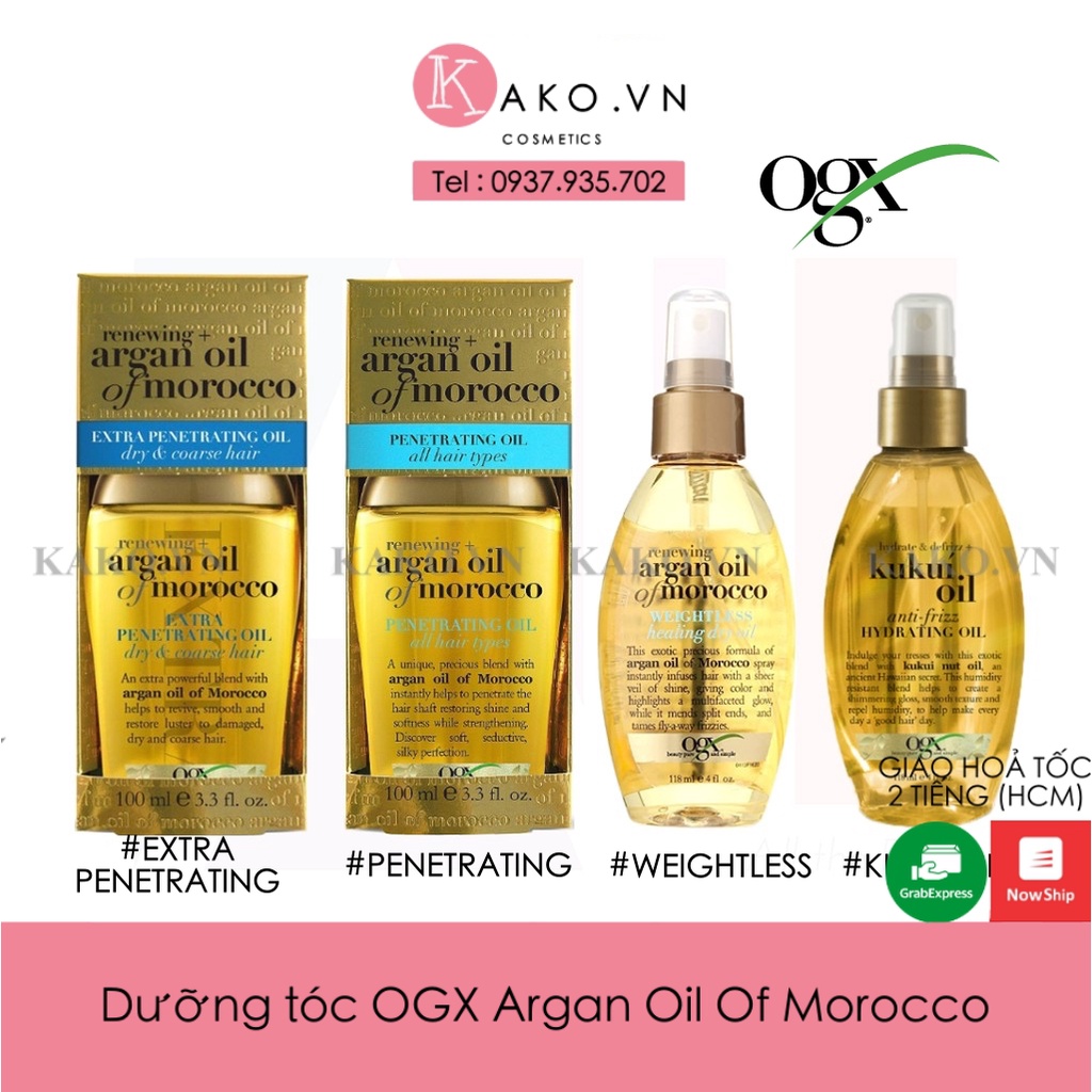 ( Bill US ) Dầu dưỡng tóc OGX Renewing Argan Oil Of Morocco Penetrating Oil 100ml | BigBuy360 - bigbuy360.vn