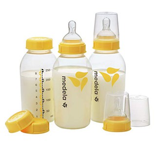 Bình Medela 250ml kèm núm ti và có nắp đậy ti kèm nắp đậy bình