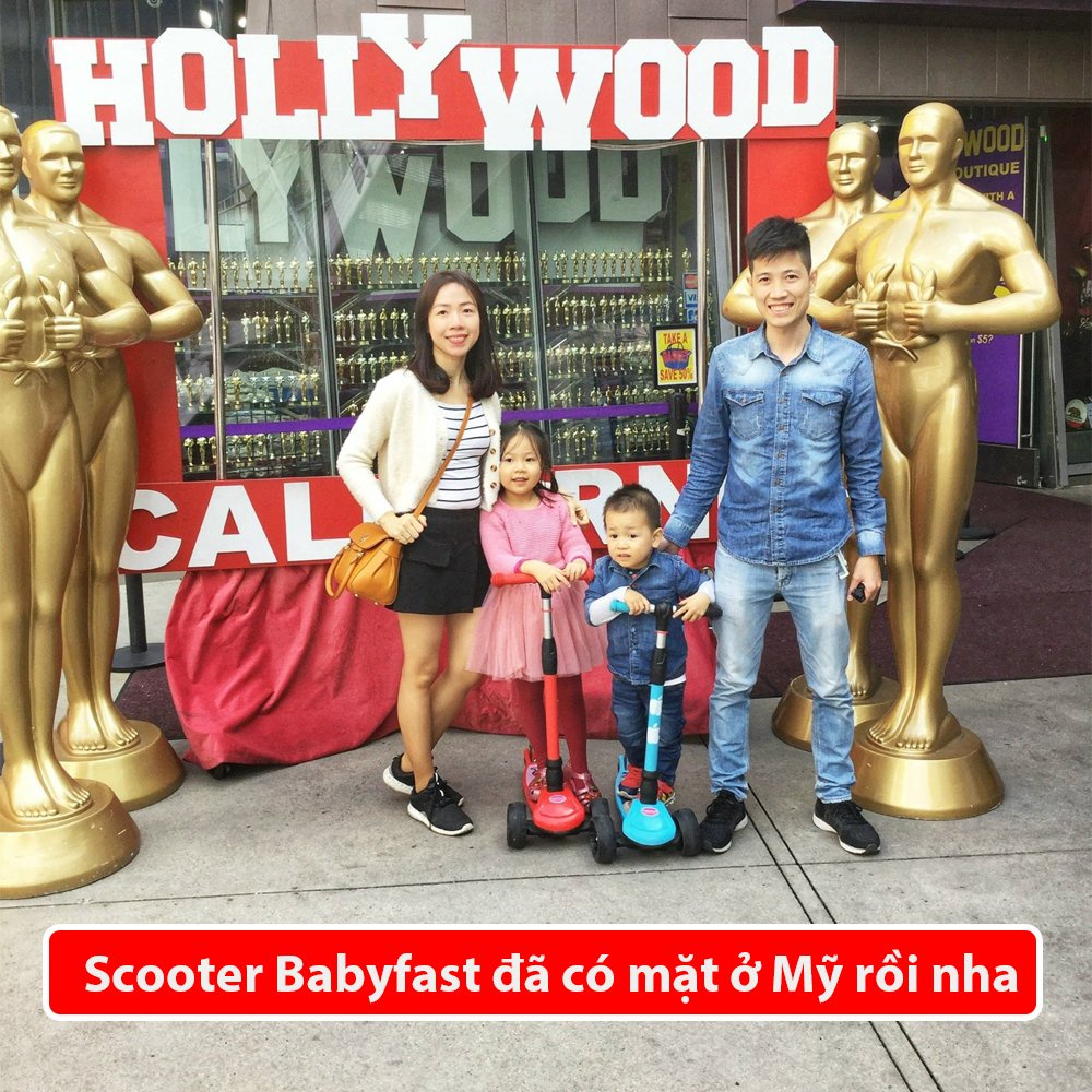 Xe trượt scooter Babyfast 3 bánh an toàn cho trẻ em của Babyhop chịu lực 80kg phù hợp cho cả bé trai và gái (BH-12tháng)