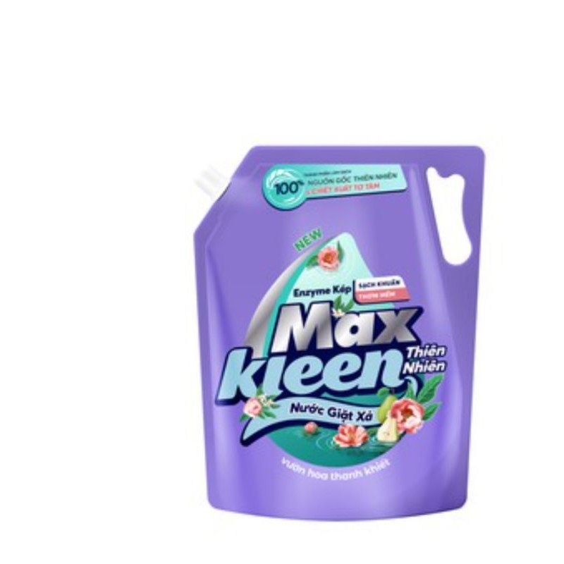 Nước giặt xả Maxkleen hương vườn hoa thanh khiết túi 2.2kg- Tặng kèm túi 600g