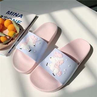 [CÓ SẴN] DÉP LÊ NAM NỮ KỲ LÂN UNICORN CẦU VỒNG HOẠT HÌNH CUTE ĐẾ HỒNG QUAI XANH