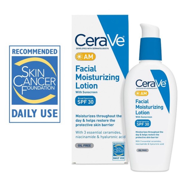 [HÀNG MỸ]Kem Dưỡng Ẩm Ban Ngày(Không chứa dầu) CeraVe AM Facial Moisturizing Lotion SPF 30 (60ml - 89ml)