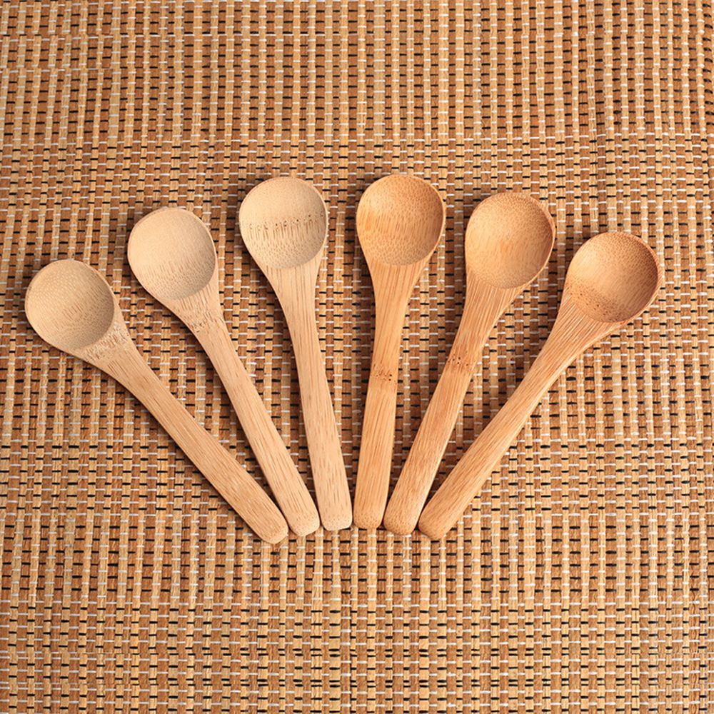 Set 3 Muỗng Gỗ Tre Nhỏ Dùng Nấu Ăn Tiện Dụng