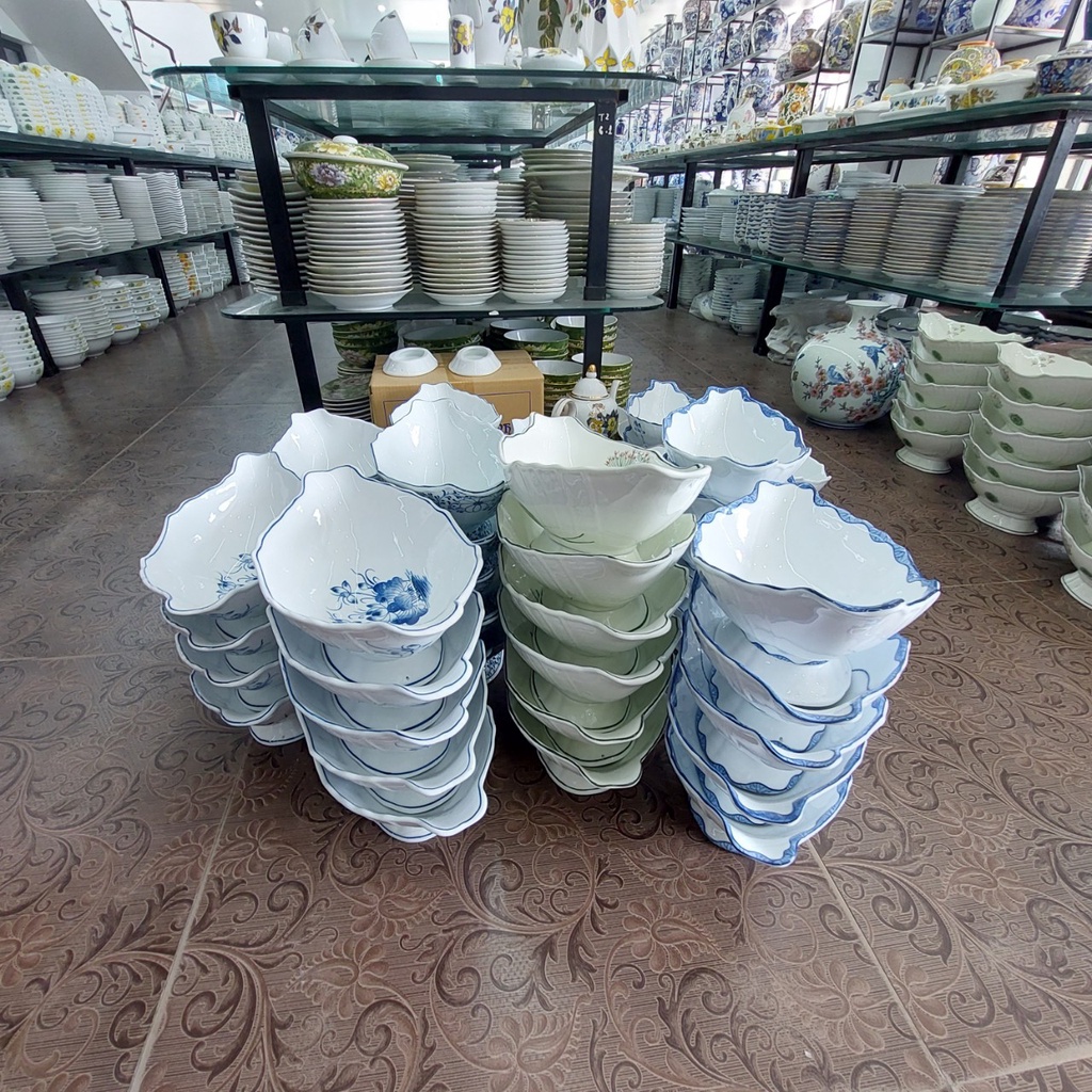 Bát thuyền Bát đĩa đựng xôi gà cúng nguyên con hàng Gốm sứ Bát tràng cao cấp