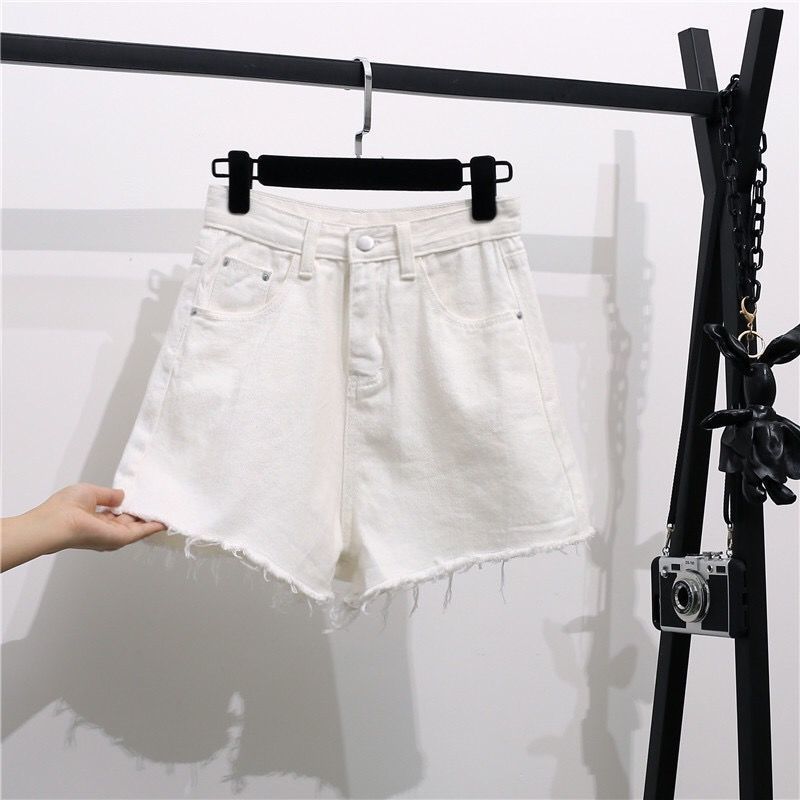 Quần shirt denim ống rộng eo cao thời trang quyến rũ trẻ trung cho nữ