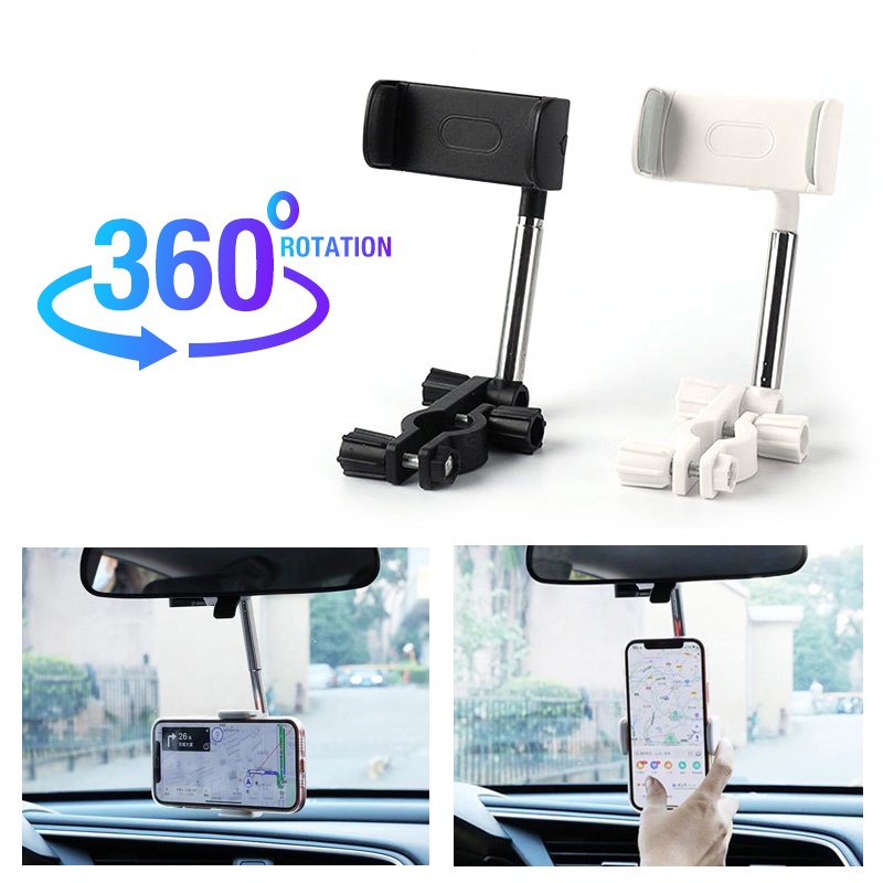 Giá Đỡ Điện HdoorLink Thoại Ô Tô Tấm Che Nắng 360° Giá Đỡ Điện Thoại Gắn Kính Chiếu Hậu Xe Hơi Tùy Chỉnh Đa Năng Tiện Dụng