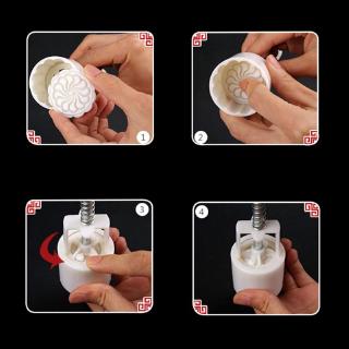 Set 8 Khuôn Làm Bánh Trung Thu 25g Tiện Dụng