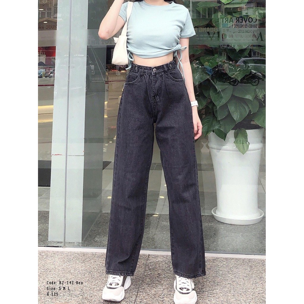 quần baggy dáng suông dài lưng cài đai cực hot ảnh thật