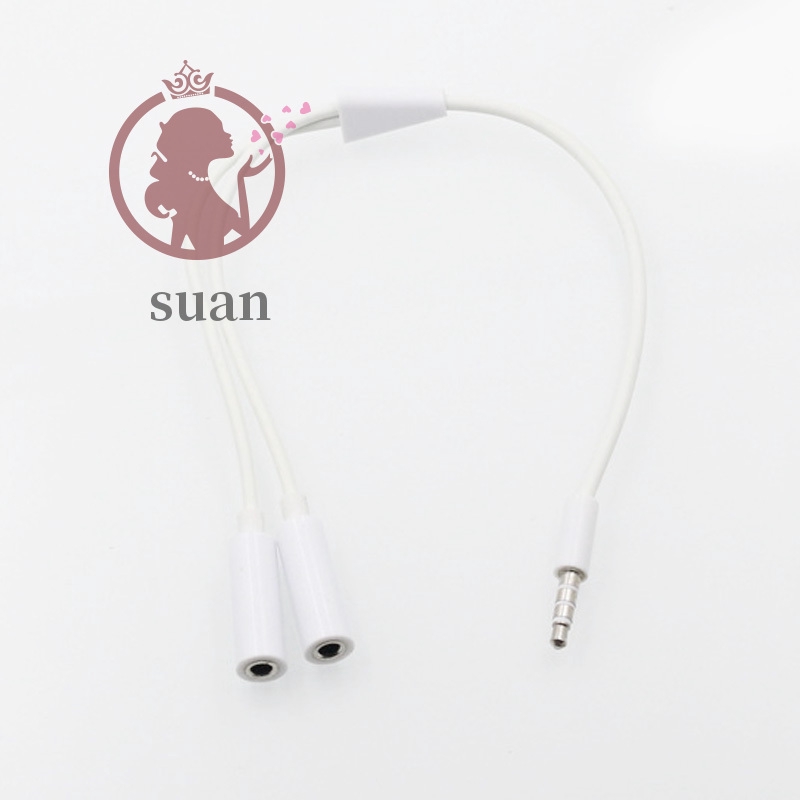 Dây Cáp Âm Thanh Chuyển Đổi Từ 1 Đầu Cắm Sang 2 Đầu Cắm 3.5mm Cho Iphone 6s Plus Samsung S7