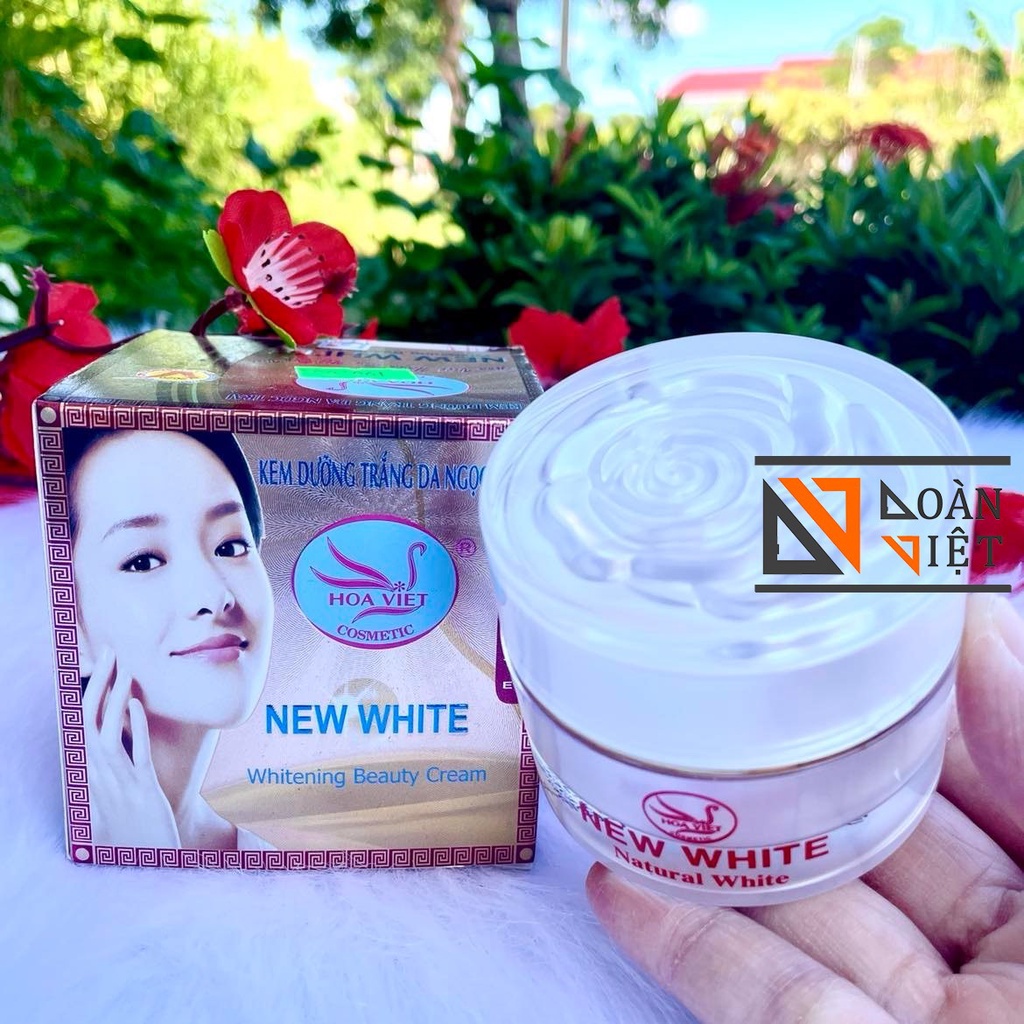 Kem Face Hoa Việt New White ngoc trai (Lớn 20g) -Ngăn ngừa mụn, Nám, se khít lỗ chân lông,giảm nhăn,tái tạo da, trắng da