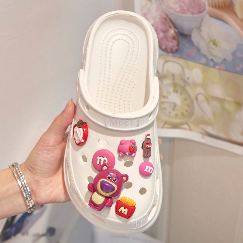 [MEET] Phụ Kiện Khóa Giày Crocs DIY Hình Chú Gấu Hoạt Hình Dễ Thương / Hoa / croc Jobz charm-Buzz Lightyear +