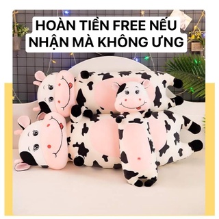 Gấu bông bò sữa 1m5 ⚡RẺ VÔ ĐỊCH⚡ gối ôm thú nhồi bông cực mềm mịn quà tặng an toàn cho bé
