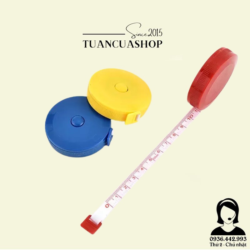 Thước cuộn 1,5m nhiều màu sắc (TC02)