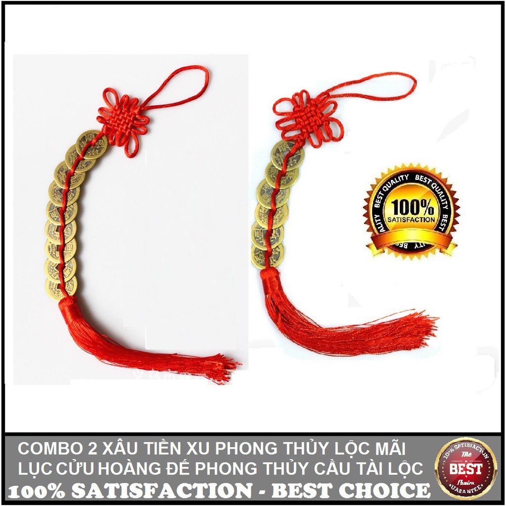 Combo 2 Bộ xâu tiền cổ hoàng đế phong thủy cầu may mắn, tài lộc | BigBuy360 - bigbuy360.vn