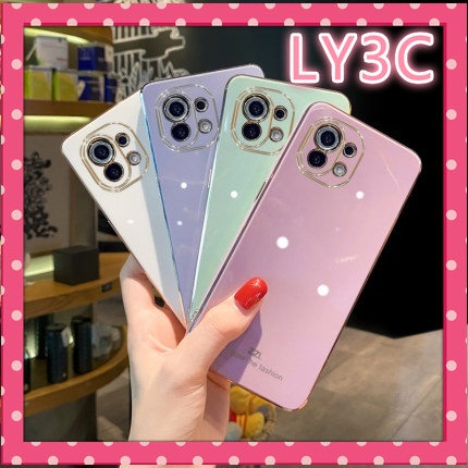Ốp Điện Thoại Silicone Mềm Mạ Điện LY3C Cho Xiaomi mi 11 lite / 10t pro / 11t pro / 11t / 11 / Redmi 9A / 9 / 9C