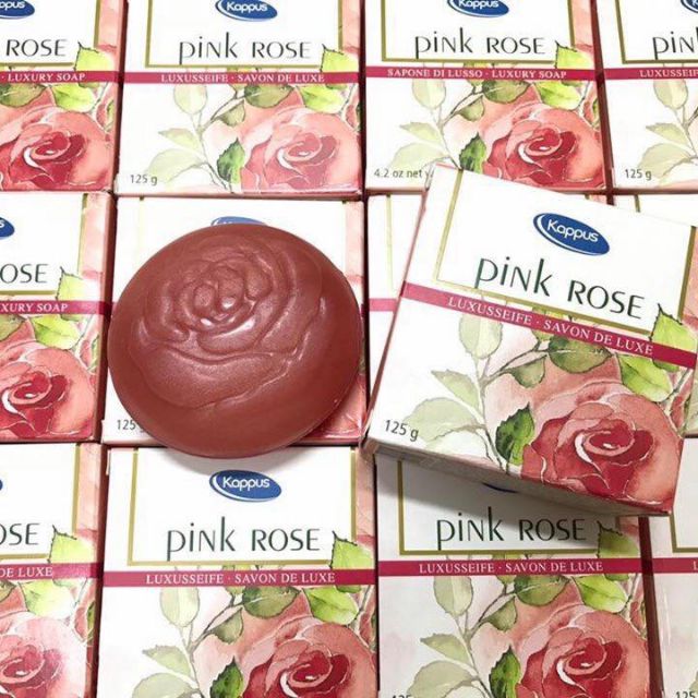 Xà phòng tắm Pink Rose 100% tinh chất hoa hồng siêu thơm 125g xách tay Đức