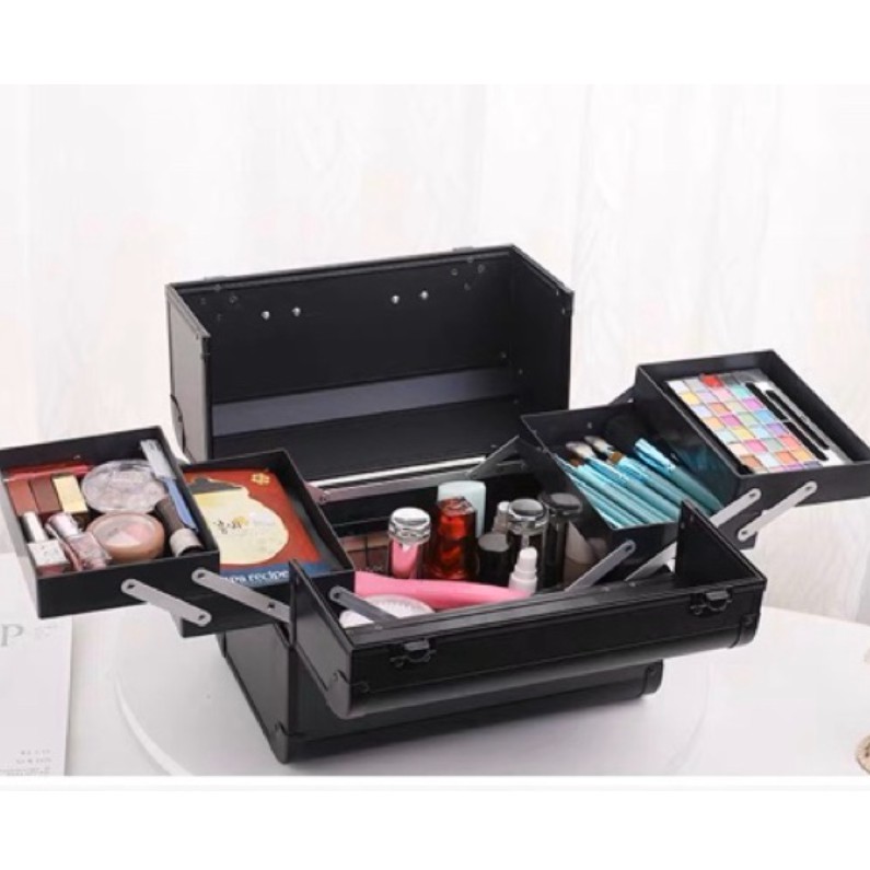 Cốp đựng đồ phun xăm Size to siêu cứng  nail, mi, makeup-khung nhôm vê 8 góc bằng thép không gỉ