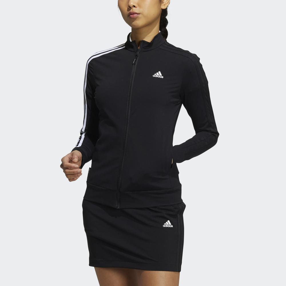 Áo Khoác adidas GOLF Nữ Track Jacket 3 Sọc Full-Zip Primeblue Màu đen GV1232