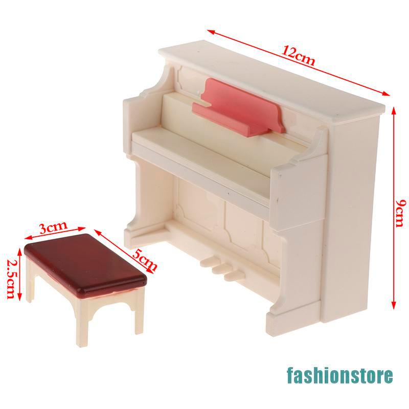 1 Bộ Đàn Piano Mini Màu Trắng Tỉ Lệ 1: