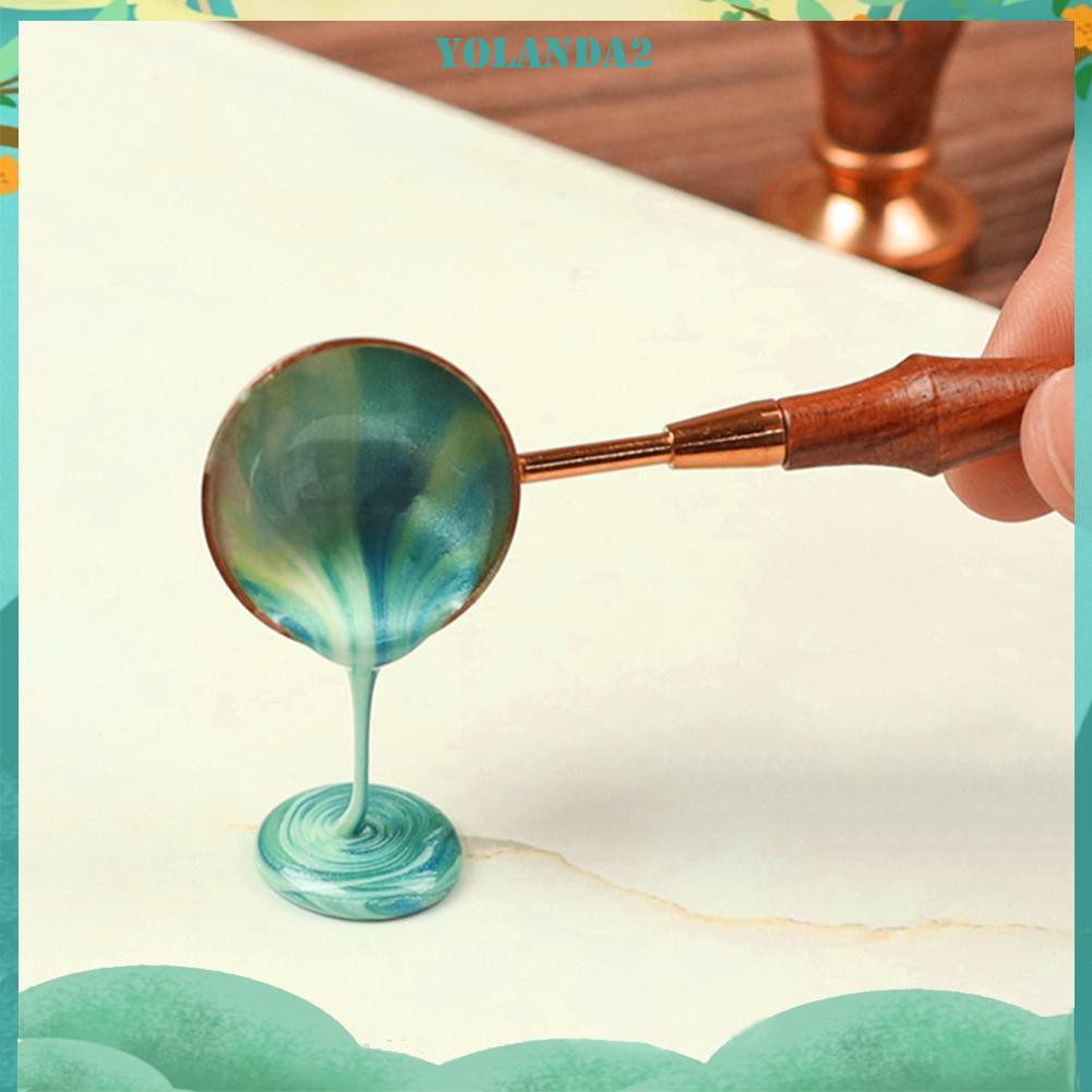 Muỗng múc sáp nóng chảy bằng gỗ phong cách retro