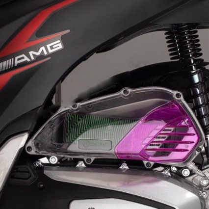 Ốp bầu lọc gió (Pô E), ốp pô Air SH 2020 trong suốt nhựa PC cao cấp Zhi.pat chính hãng