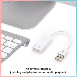 ✨chất lượng cao✨External USB Sound Card Virtual 7.1 Channel Audio Card Adapter For Laptop