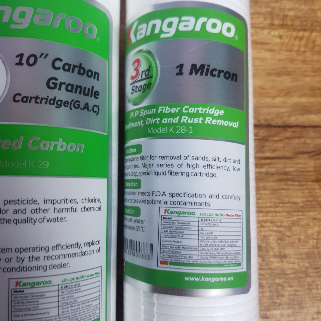 Bộ 3 lõi lọc nước Kangaroo chính hãng số 123 | BigBuy360 - bigbuy360.vn
