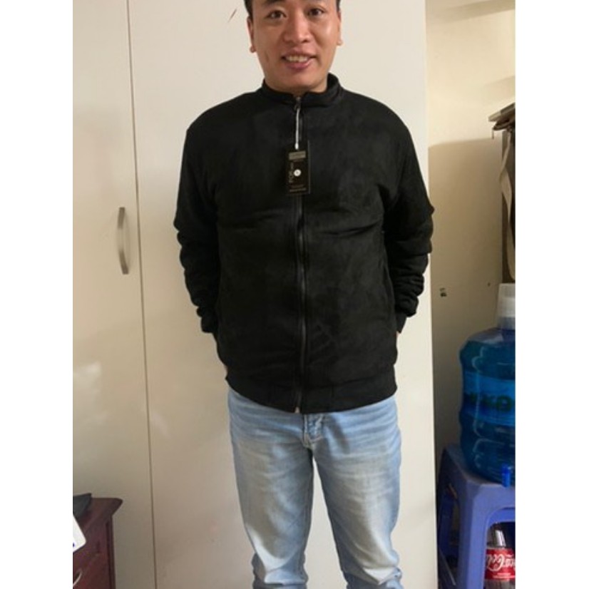 Áo Khoác Nam Bomber Da Lộn Lót Lông Cừu Siêu Ấm, Lịch Lãm Trẻ Trung, Hàng Đẹp Loại 1 [Nhập mã XEKOFREES Freeship] | BigBuy360 - bigbuy360.vn