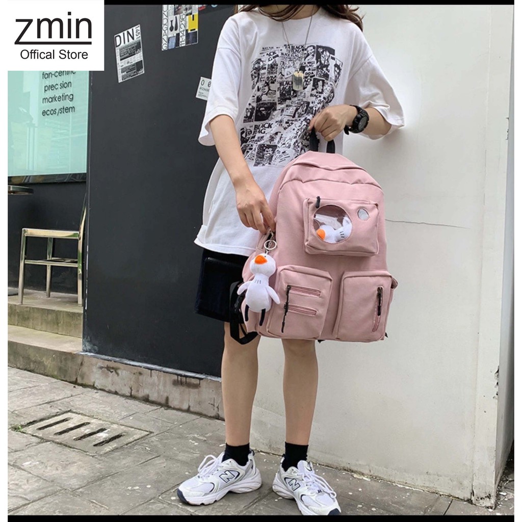 Balo đi học thời trang Zmin, chống thấm nước đựng vừa laptop 15,6inch, A4-Z102