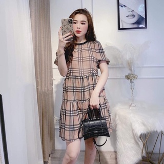 VÁY BABYDOLL KẺ CARO BBR DÁNG SUÔNG BASIC
