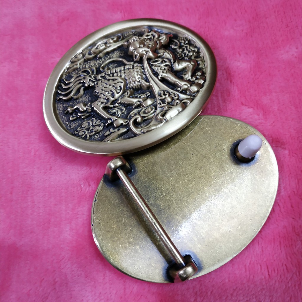 Mặt khóa thắt lưng Đồng Đúc hình Kì lân 7.5x5.5cm - MKCOPPER10