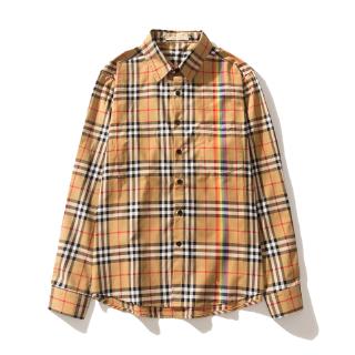 Áo sơ mi cotton cổ polo tay dài dáng rộng phong cách đơn giản