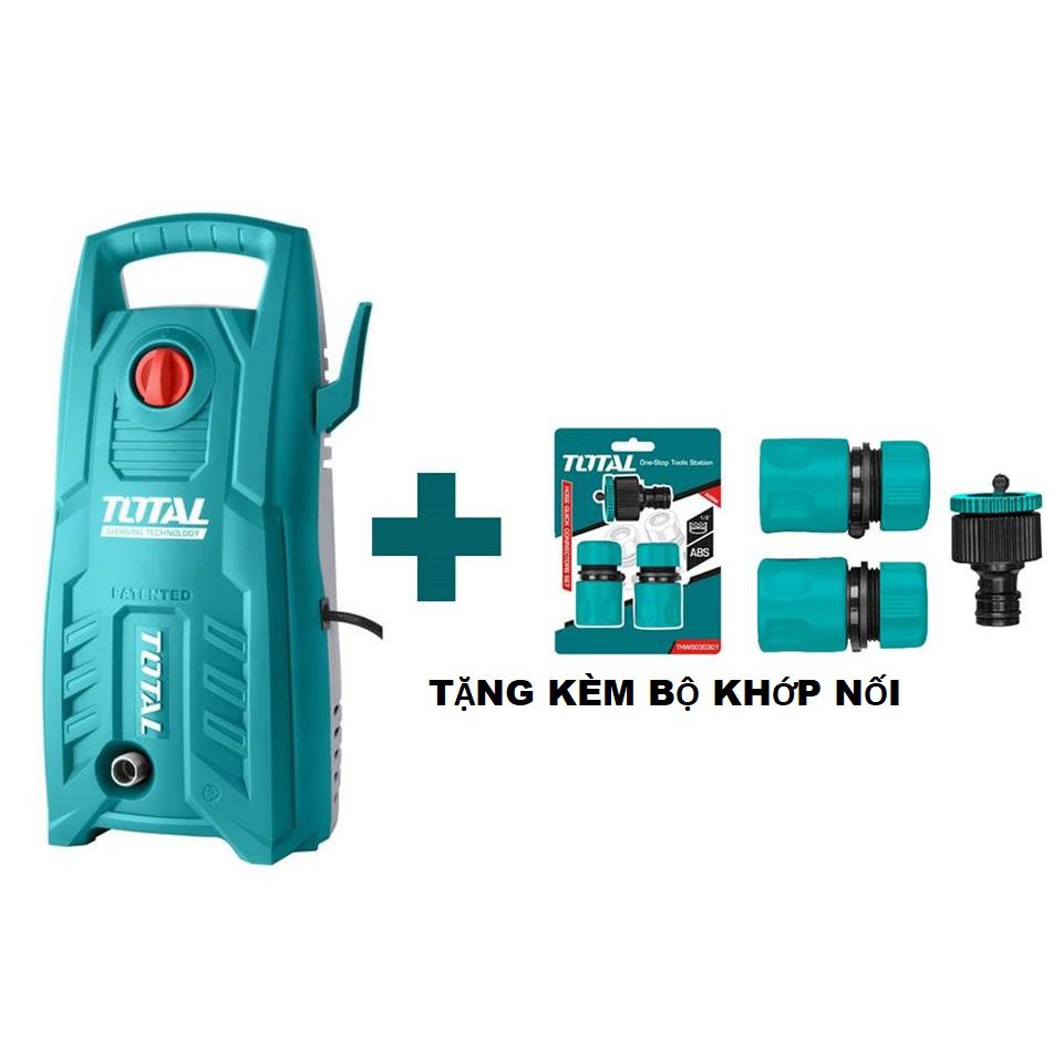 Máy Rửa Xe Áp Lực Cao TOTAL - 1400w( tặng kèm khớp nối)