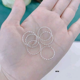 nhẫn bạc xoắn