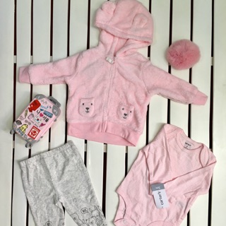 Set 3 món body carter bé gái