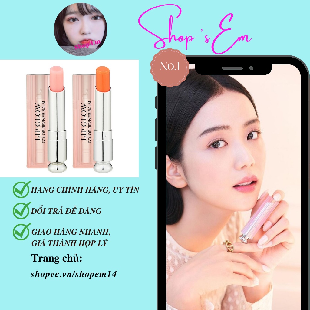 Son Dưỡng Môi Dior Addict #001 #004 Bản Mini 1.5g New 2022 Thiết Kế Nhỏ Nhắn, Màu Sắc Quyến Rũ, Độ Bám Màu Tốt